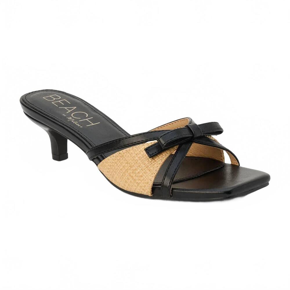 NEW BEACH BY MATISSE women's porter kitten heel sandal in black